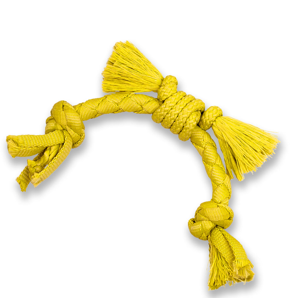 Playology Peanut Butter Scented Puppy Sensory Rope Dog Toy, Small
