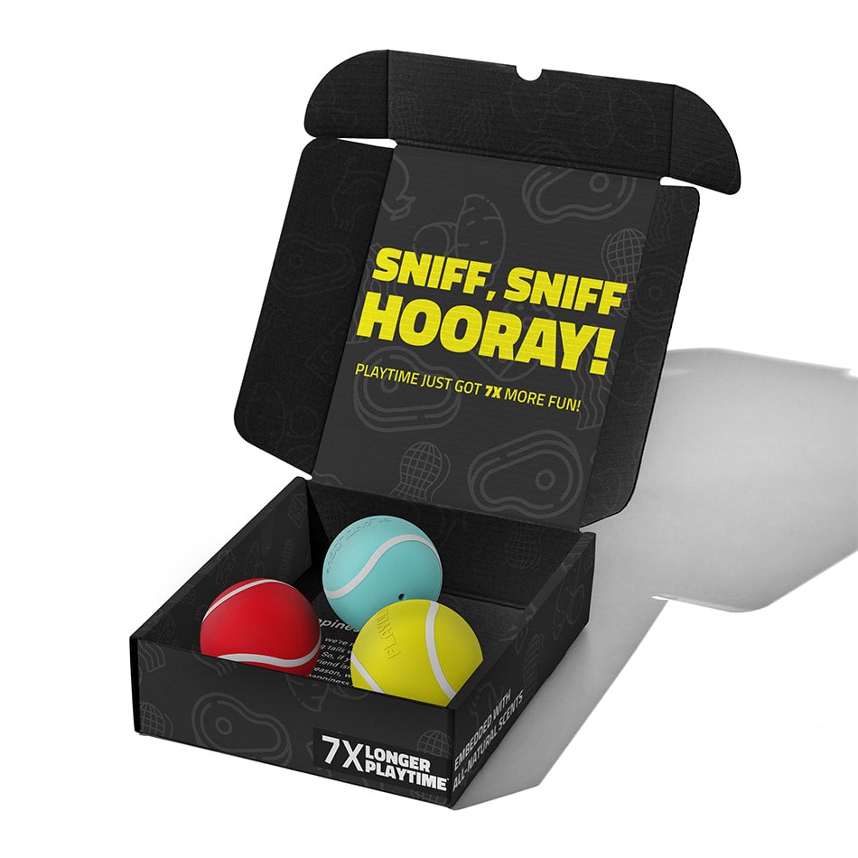 
                  
                    Rainbow of Scent - Squeaky Chew Ball Box
                  
                