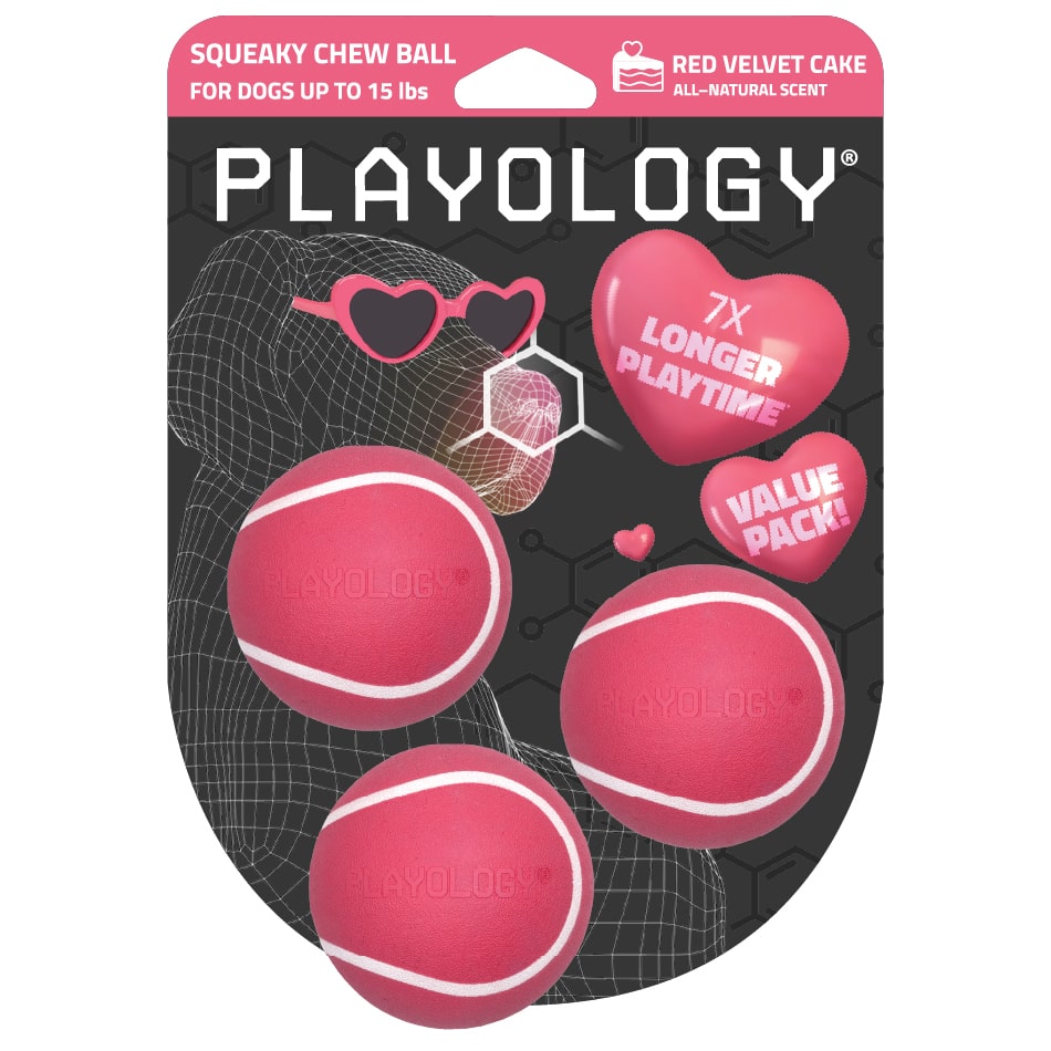 Squeaky Chew Ball | Red Velvet